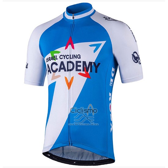 Israel Ciclismo Academy Ropa Ciclismo Culotte Corto 2018 Men Mangas Cortas Blanco y Azul